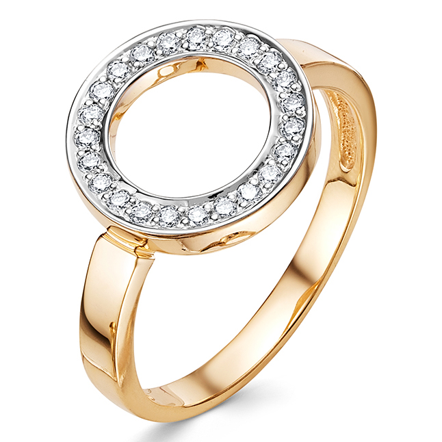 Кольцо, золото, бриллиант, 1-434-10